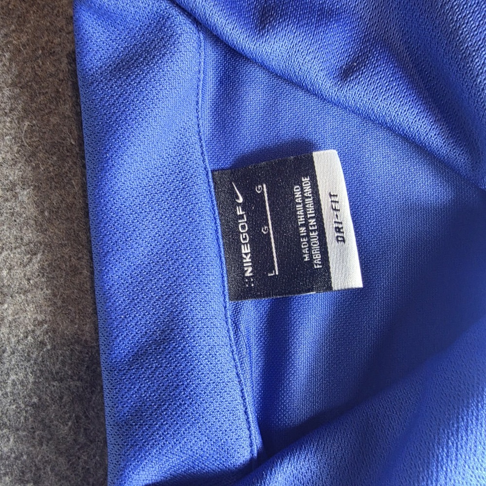 Nike Golf Dri Fit Kc Royals Blue Polo Shirt Large D2 - Picture 3 of 6